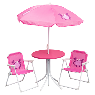 Zestaw mebli dziecięcych ogrodowych różowy