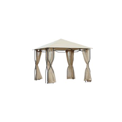 Pawilon z moskitierą 3 x 3 m ażurowe nogi kremowy