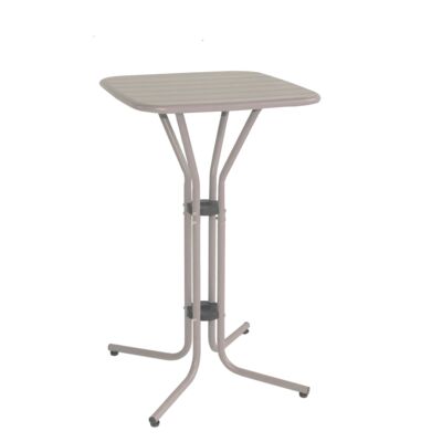 Wysoki metalowy stolik kremowy