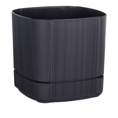 Donica plastikowa CASTLE FLOWER 16 cm czarna