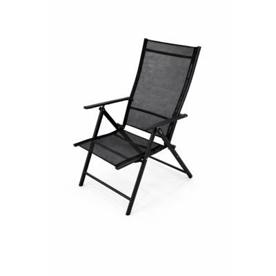 Fotel ogrodowy pozycyjny czarny Endo