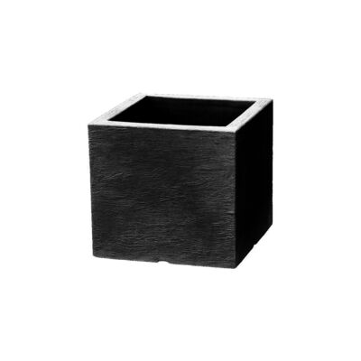 Doniczka Kubus wys. 18 cm antracytowa