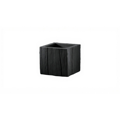 Doniczka Kubus Wood wys. 27 cm antracytowa