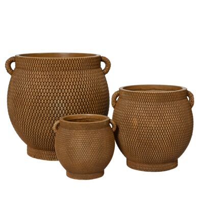 Zestaw 3 osłonek clayfibre śr. 45 cm brązowy