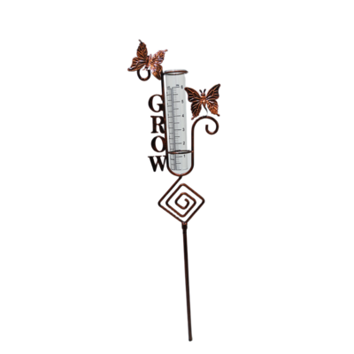 Dekoracja metalowa poidełko z ozdobnymi motylami