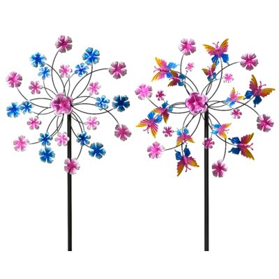 Duża dekoracja metalowa wiatrak wys. 192 cm