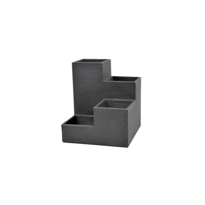 Doniczka kaskadowa Kubus 53 x 53 x 60 cm antracytowa