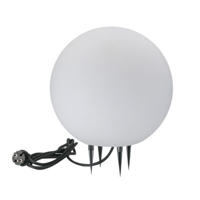 Lampa ogrodowa ARGENTO 30 biała kula E27