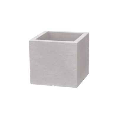 Doniczka Kubus kwadratowa 50 x 50 x 40 cm piaskowa