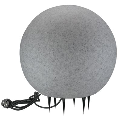 Lampa ogrodowa ARGENTO 40 szara kula E27