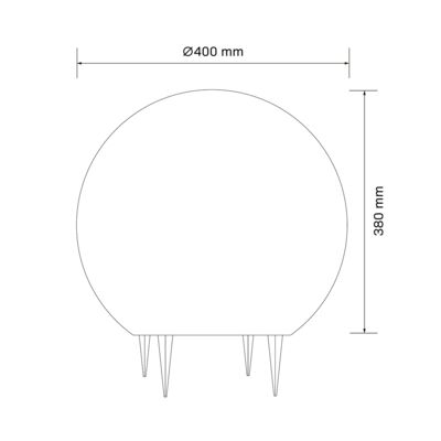 Lampa ogrodowa ARGENTO 40 biała kula E27