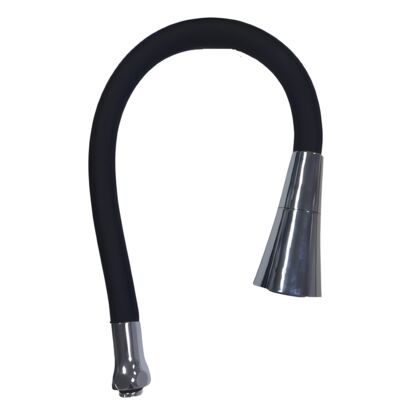 Wylewka elastyczna 2-funkcyjna, mosiężny gwint 3/4", L-550 mm czarny Axus