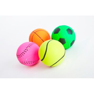 Piłka dla psa sporting 6 cm kolory neonowe Dingo