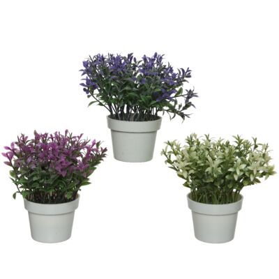 Kwiat sztuczny w doniczce mix kolorów