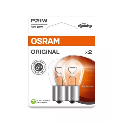 Żarówka samochodowa P21W BA15s 12 V 2 sztuki Osram
