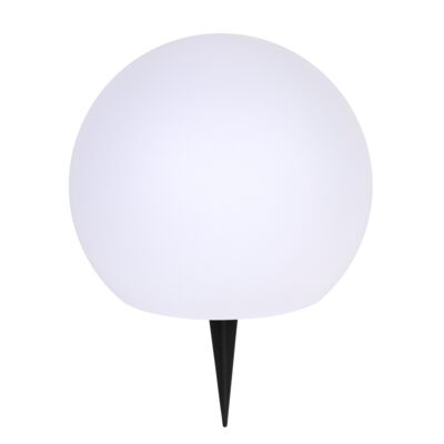 Lampka solarna kula wbijana z czujnikiem zmierzchu biała + multikolor