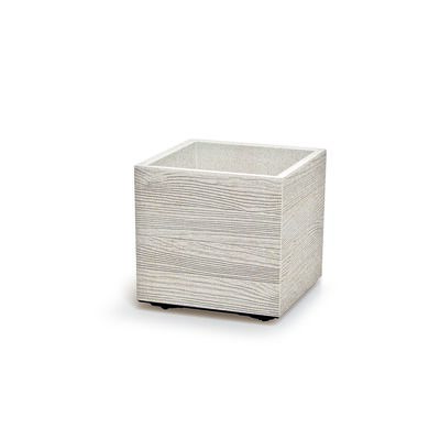 Doniczka DMA400W Madera Square Eco Wood biały