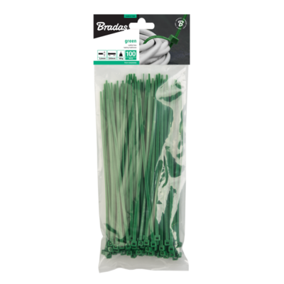 Taśma kablowa 2,5 x 150 mm zielona 100 sztuk