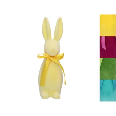 Figurka flokowana królik 31 x 9 cm mix kolorów