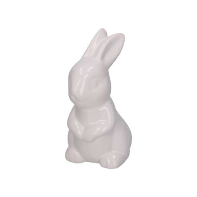 Królik ceramiczny 6 x 5 x 11 cm biały