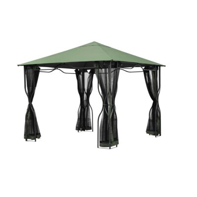 Pawilon ażurowe nogi 300 x 300 cm oliwkowy