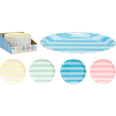 Talerz płaski melamina PASY śr. 20 cm różne kolory 1 szt.