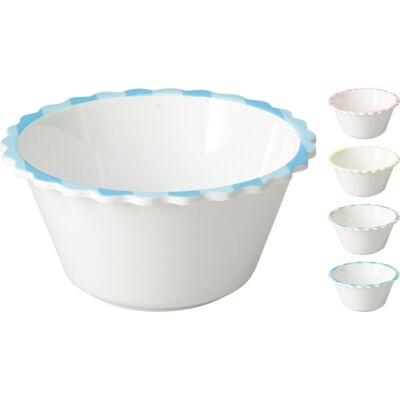 Miska melamina 25 cm kwiat różne kolory 1 szt.