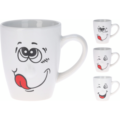 Kubek 310 ml kamionka buźka różne wzory 1 szt.
