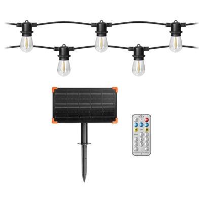 Girlanda solarna 1 sznur 10 m z pilotem 8 trybów