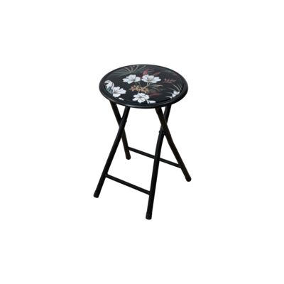Taboret składany Flower czarny