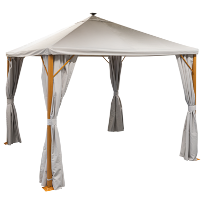 Pawilon z LED imitacja drewna beżowy