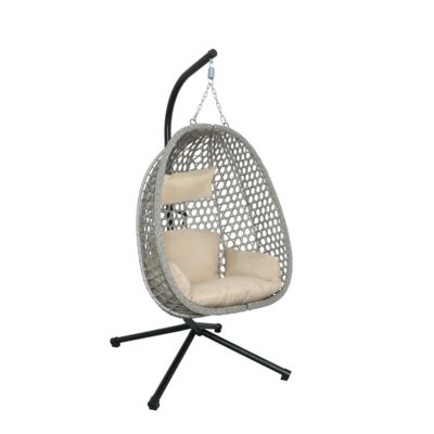 Fotel wiszący beżowy