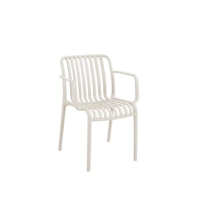 Krzesło plastikowe szczebelkowe kremowy