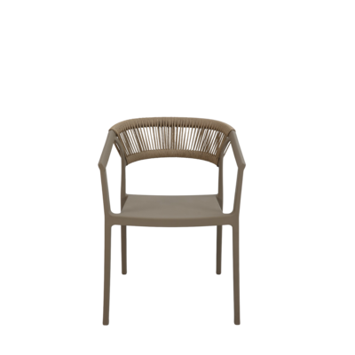 Krzesło plastikowe jasny brąz/beż