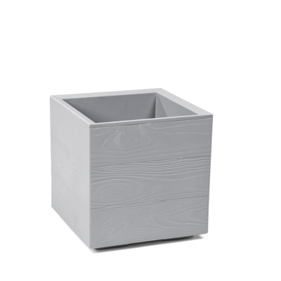 Kwietnik Karo 30 x 30 x 30 cm deska recycled szary
