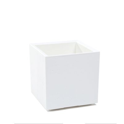 Kwietnik Karo 30 x 30 x 30 cm beton recycled kremowy