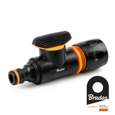Zawór z przyłączem i szybkozłączem BLACK LINE Bradas