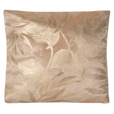 Poszewka VELORA 45 x 45 cm beżowo-złoty