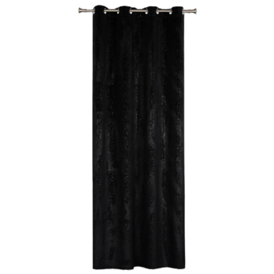 Zasłona z kółkami Brill 140 x 250 cm czarny