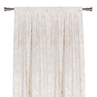 Zasłona z taśmą Marble 140 x 280 cm beżowy