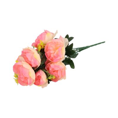 Bukiet kwiatów sztucznych 8 główek 43 cm różowy