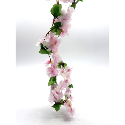Girlanda kwiat jabłoni 220 cm różowa