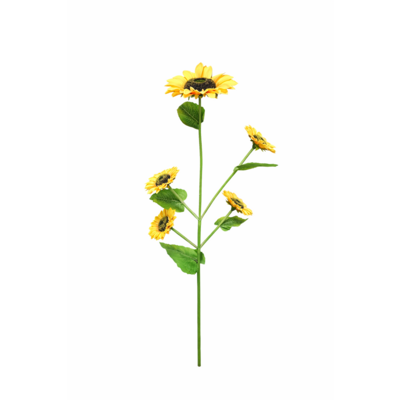 Kwiat sztuczny słonecznik 5 główek 125 cm