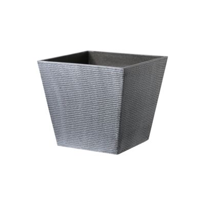 Donica plastikowa 1001 wym. 39 x 39 cm szara