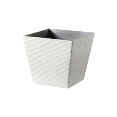 Donica plastikowa 1001 wym. 26 x 26 cm ecru