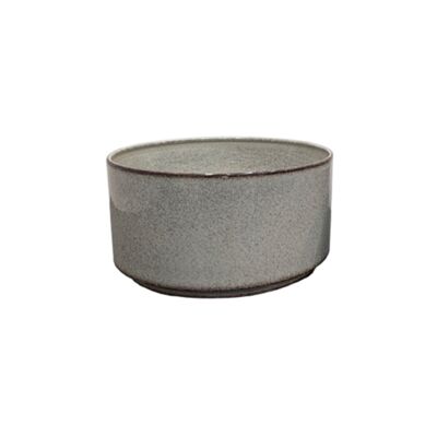 Donica metalowa FEETED CYLINDRICAL BOWL śr. 31 cm wys. 16 cm szara