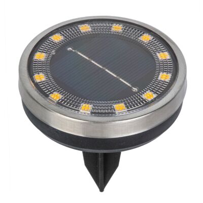 Dysk solarny nagruntowy 7,6 x 2,8 x 7 cm ciepły biały