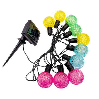 Girlanda solarna 2 m ciepły biały/kolorowe