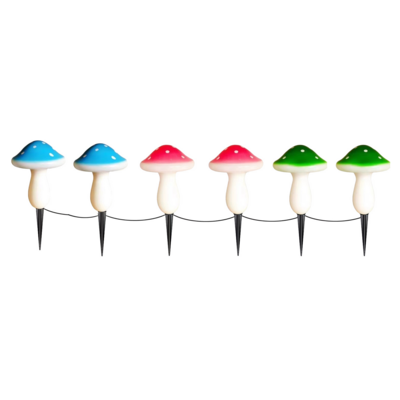 Lampka solarna Grzybki 2 m ciepły biały