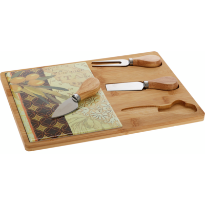 Deska do serów bambusowa w dolomicie mix kolorów